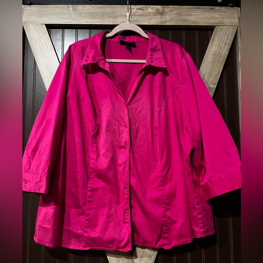 Lane Bryant Fuchsia Blouse